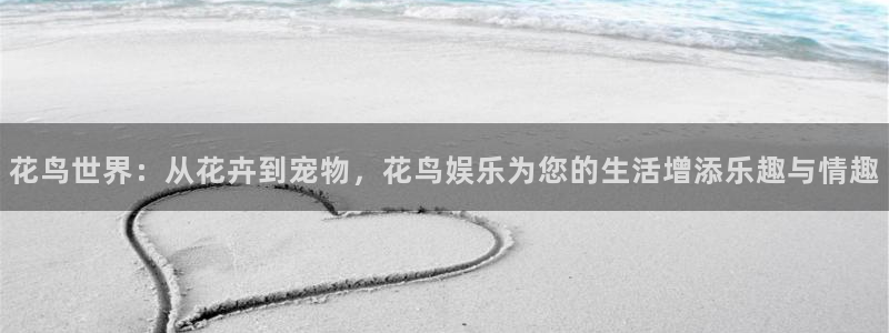 bevitor·伟德国际：花鸟世界：从花卉到宠物，花鸟娱乐为您的生活增添乐趣与情趣